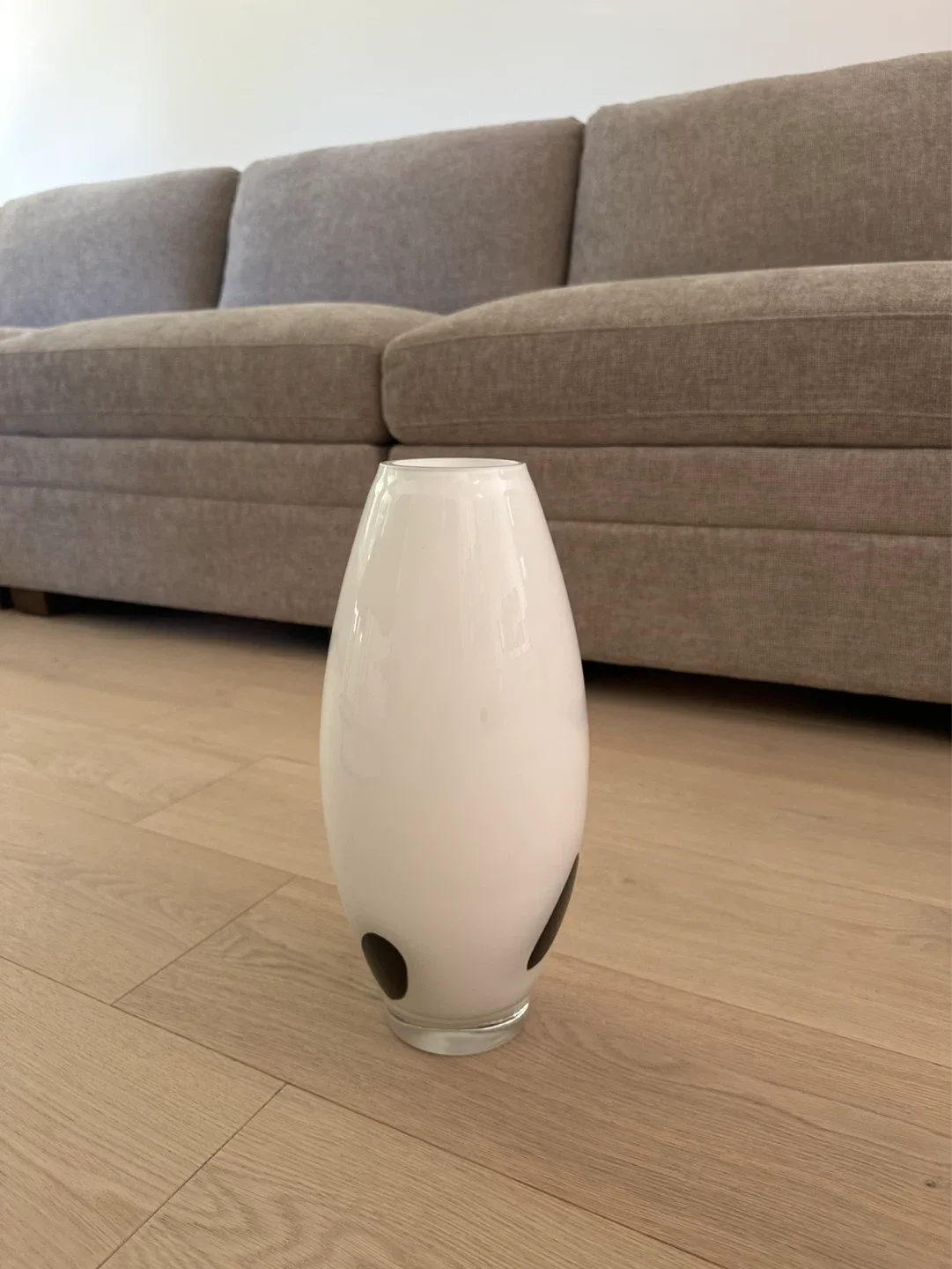 White Vase with Black Accents - photo 3