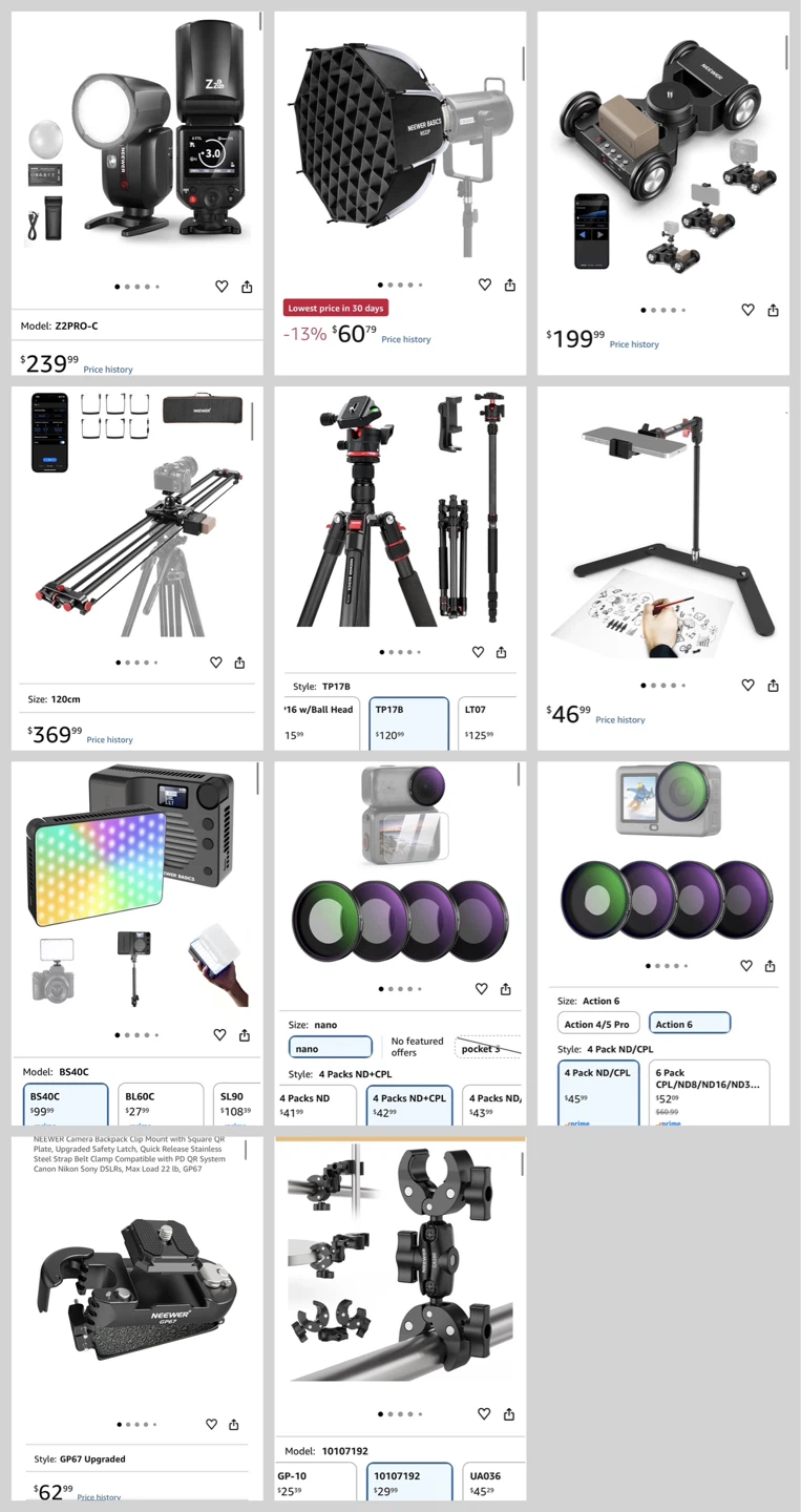 Neewer Camera & Content Creation Gear for Sale or Trade📸🎥