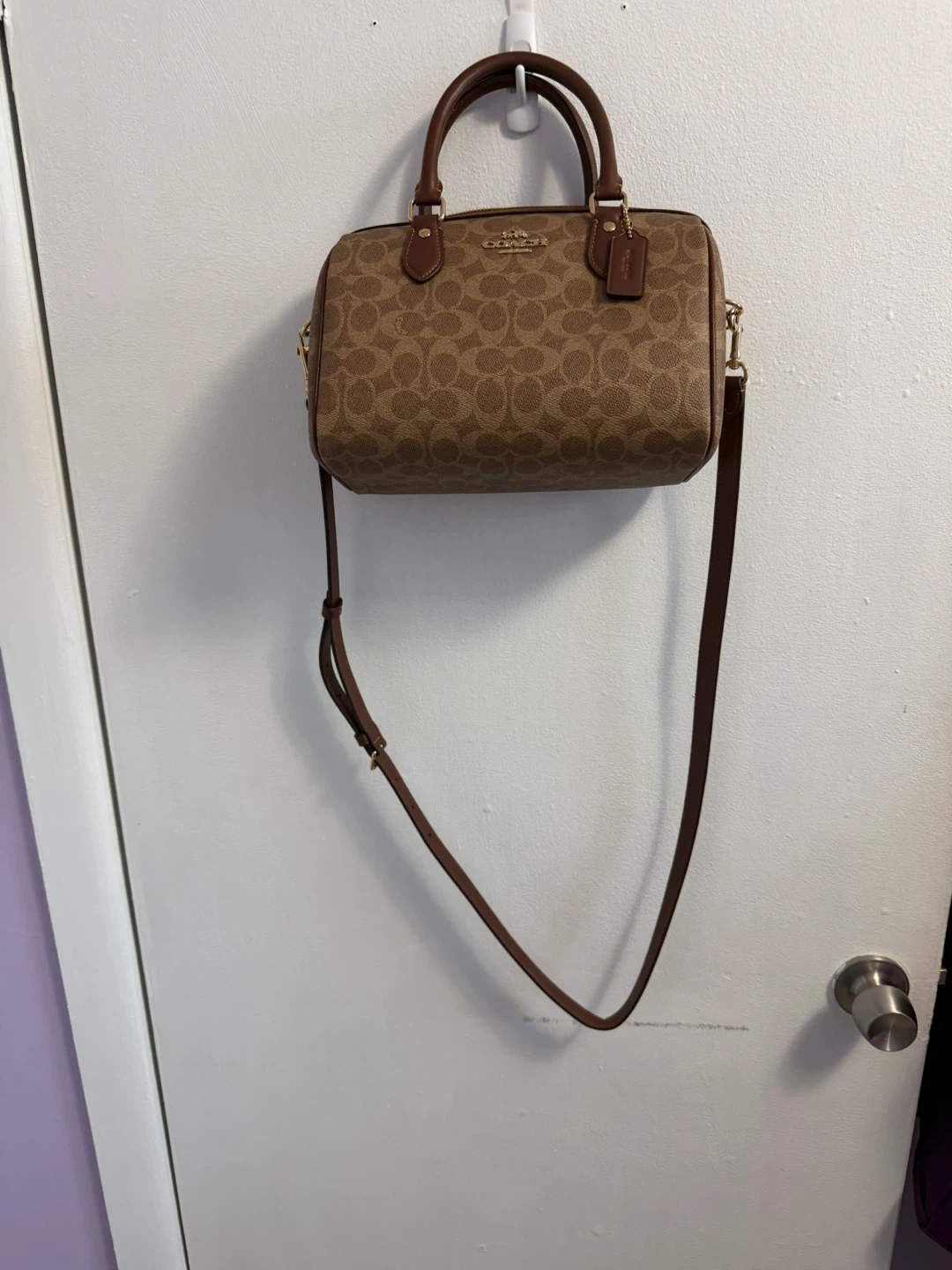 Coach Signature Monogram Satchel Bag - photo 4