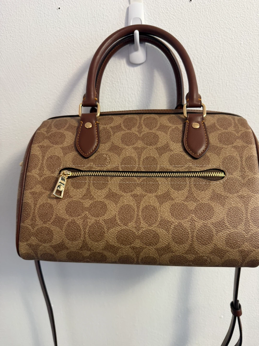 Coach Signature Monogram Satchel Bag - photo 2