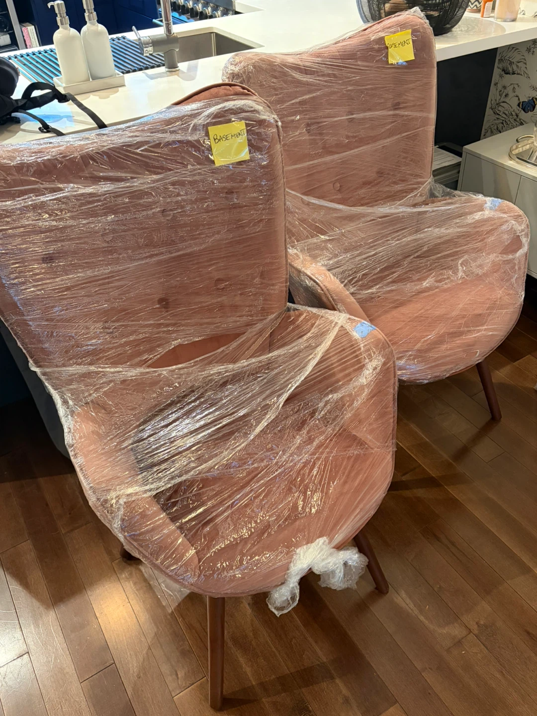2 Tufted Armchairs – Like New – $60 Each