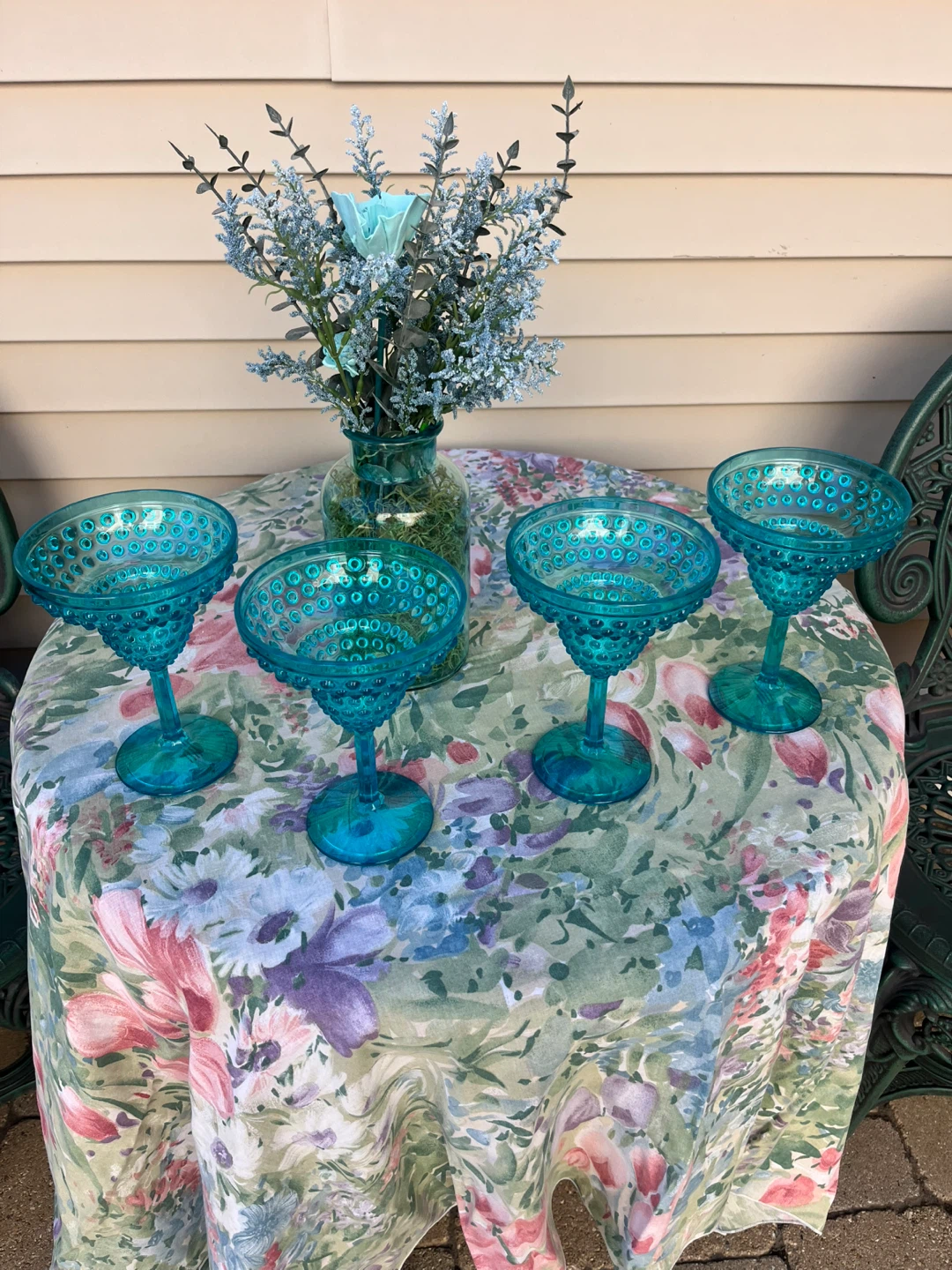 4 PRETTY BLUE GLASSES