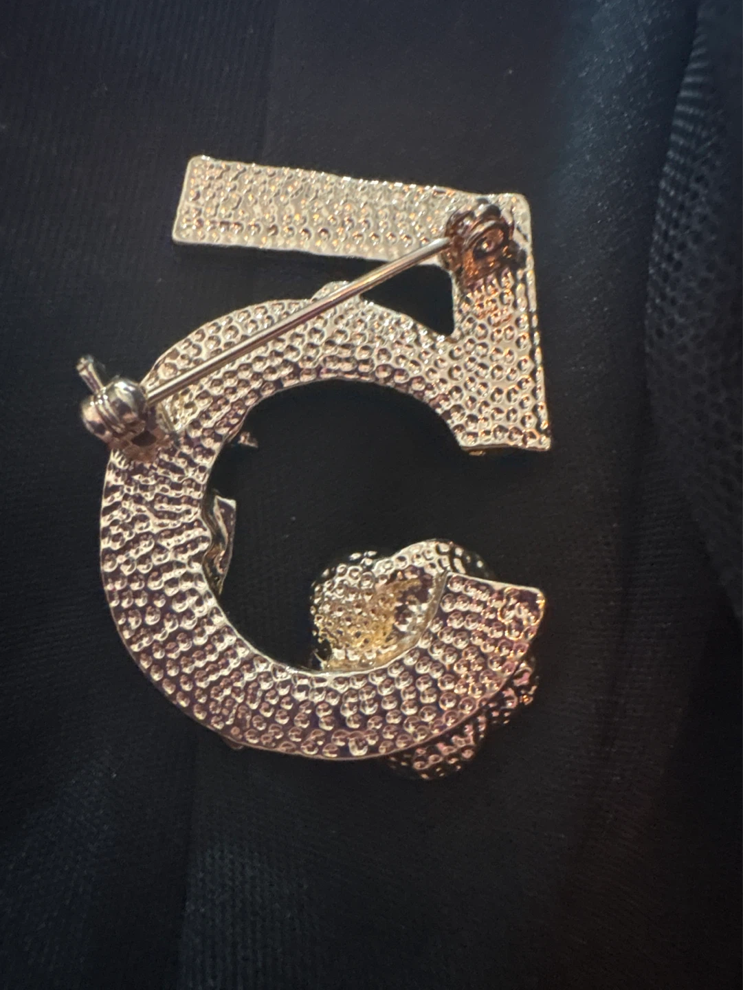 ⚽️ Number 5 Brooch with Flower and Perfume Bottle Charm - photo 2