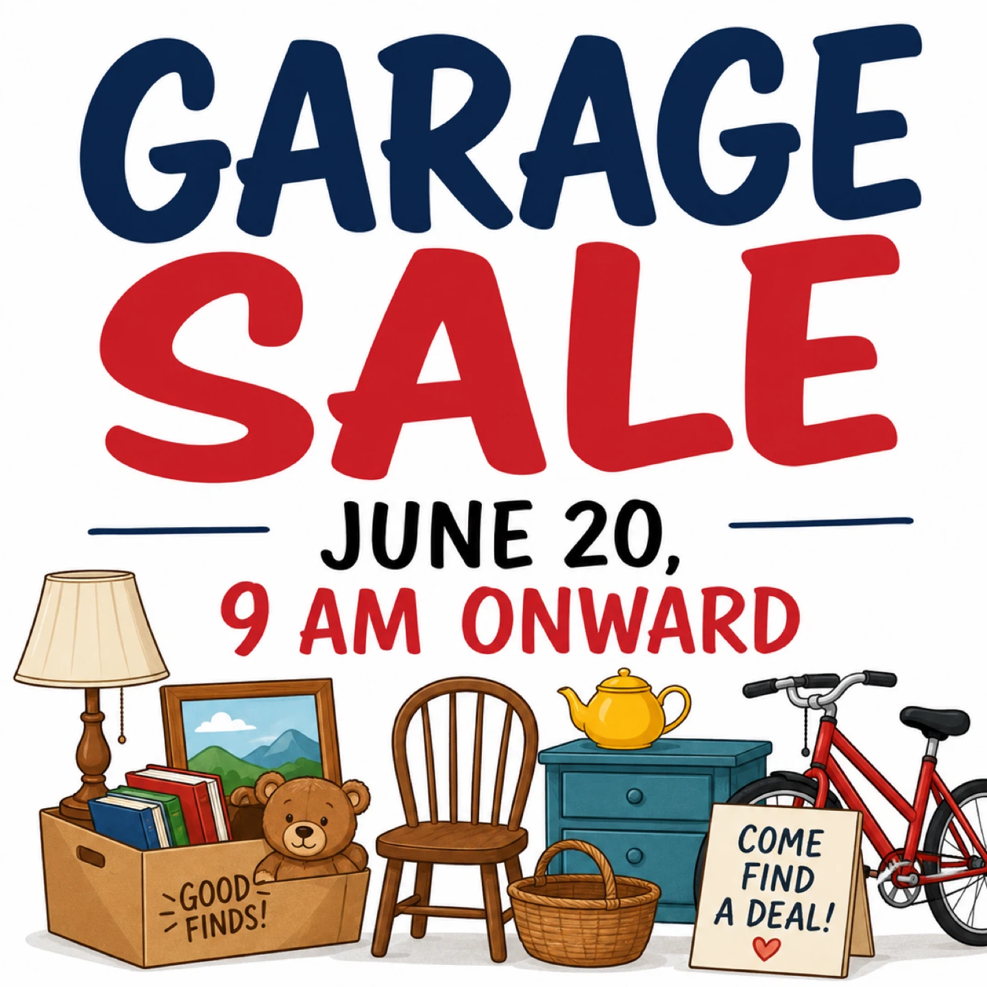 Virtual garage sale in Richmond Hill, Ontario.