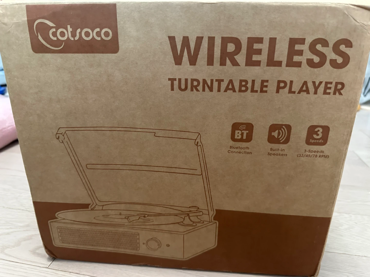 Cotsoco Wireless Turntable Player