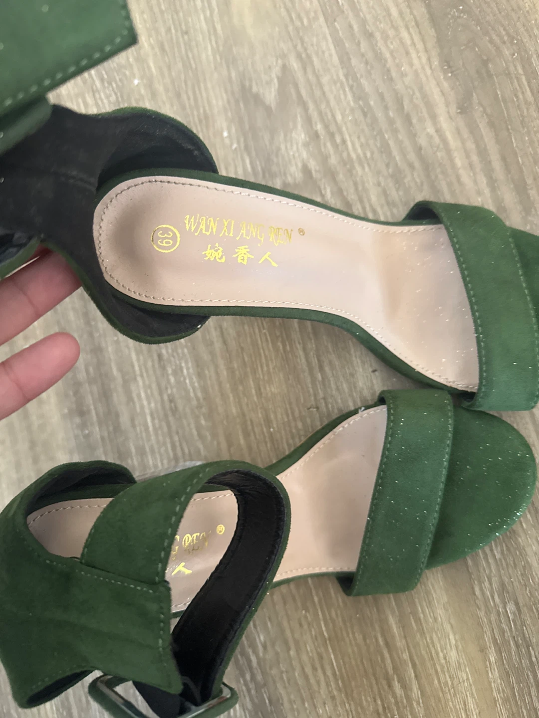 Green Block Heel Sandals - photo 2