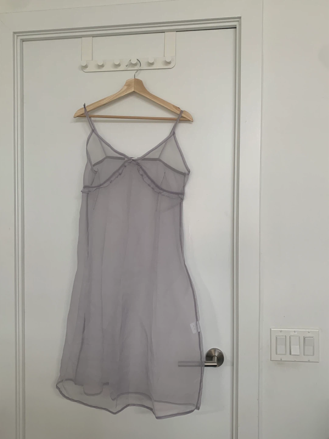 OAK + FORT sheer overlay cami dress
