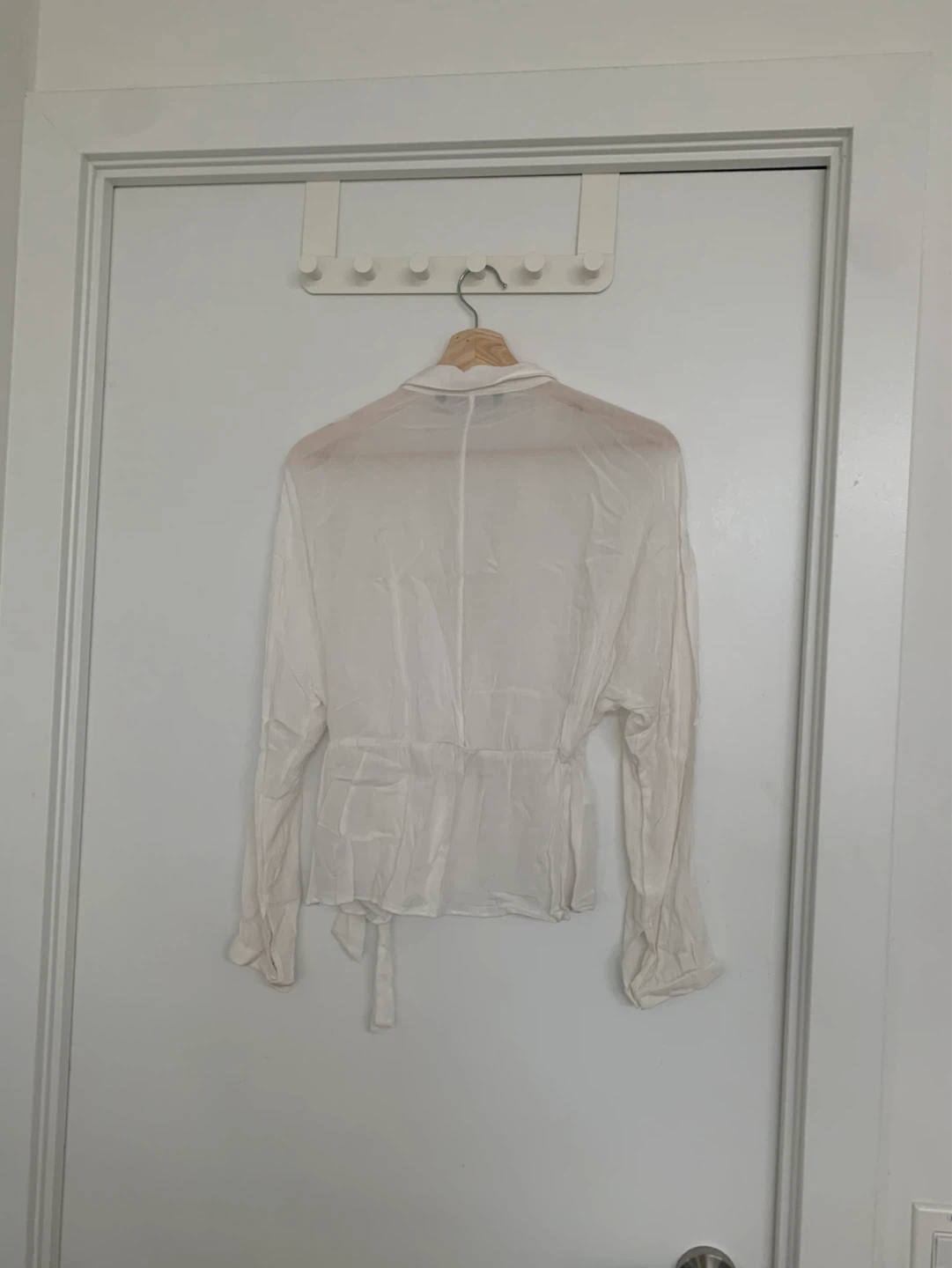 White Zara Wrap Blouse - photo 3