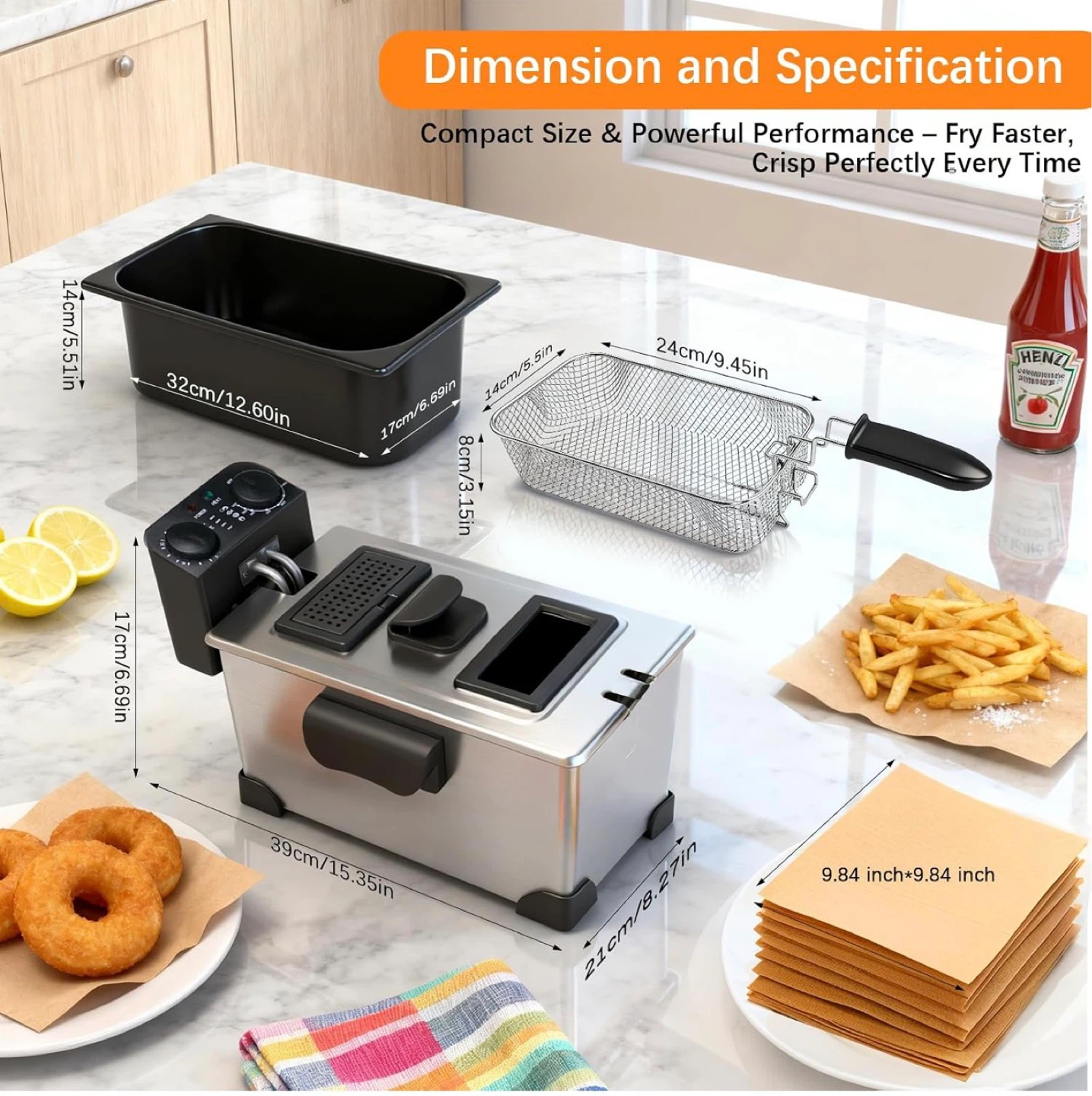 Cattleman Deep Fryer, 1600W, 3L - photo 3