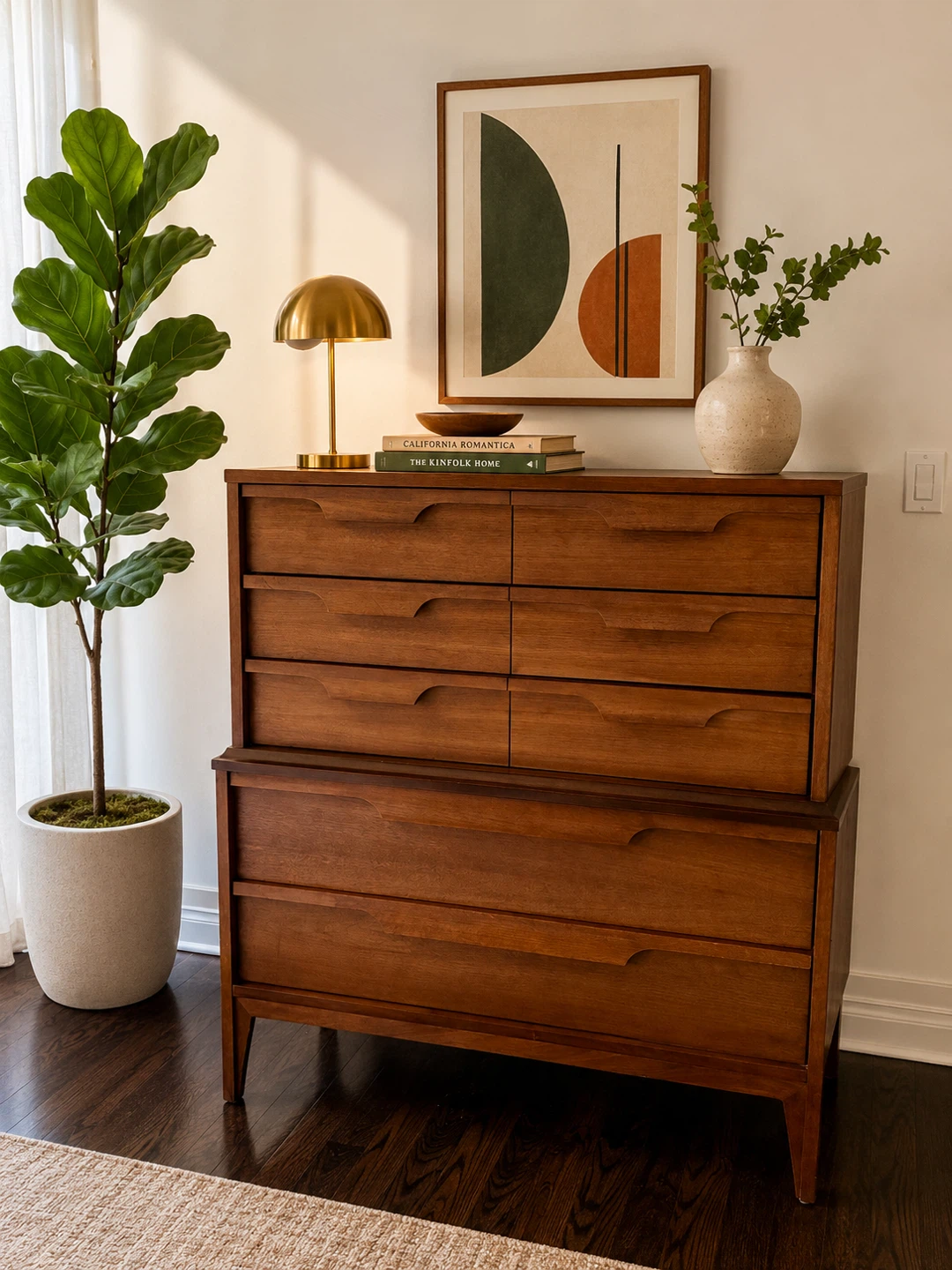 MCM tall dresser