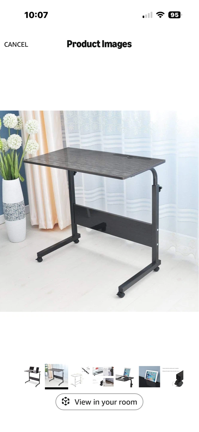 Adjustable Rolling Mobile Desk