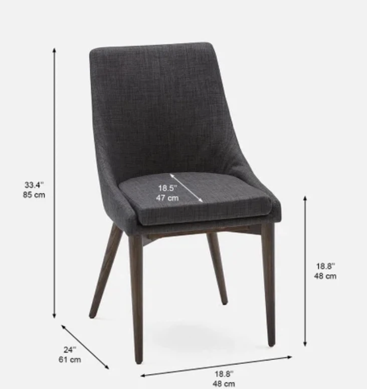 🪑 Structube Grey Dining Chairs – Set of 8 – Excellent Condition - photo 2