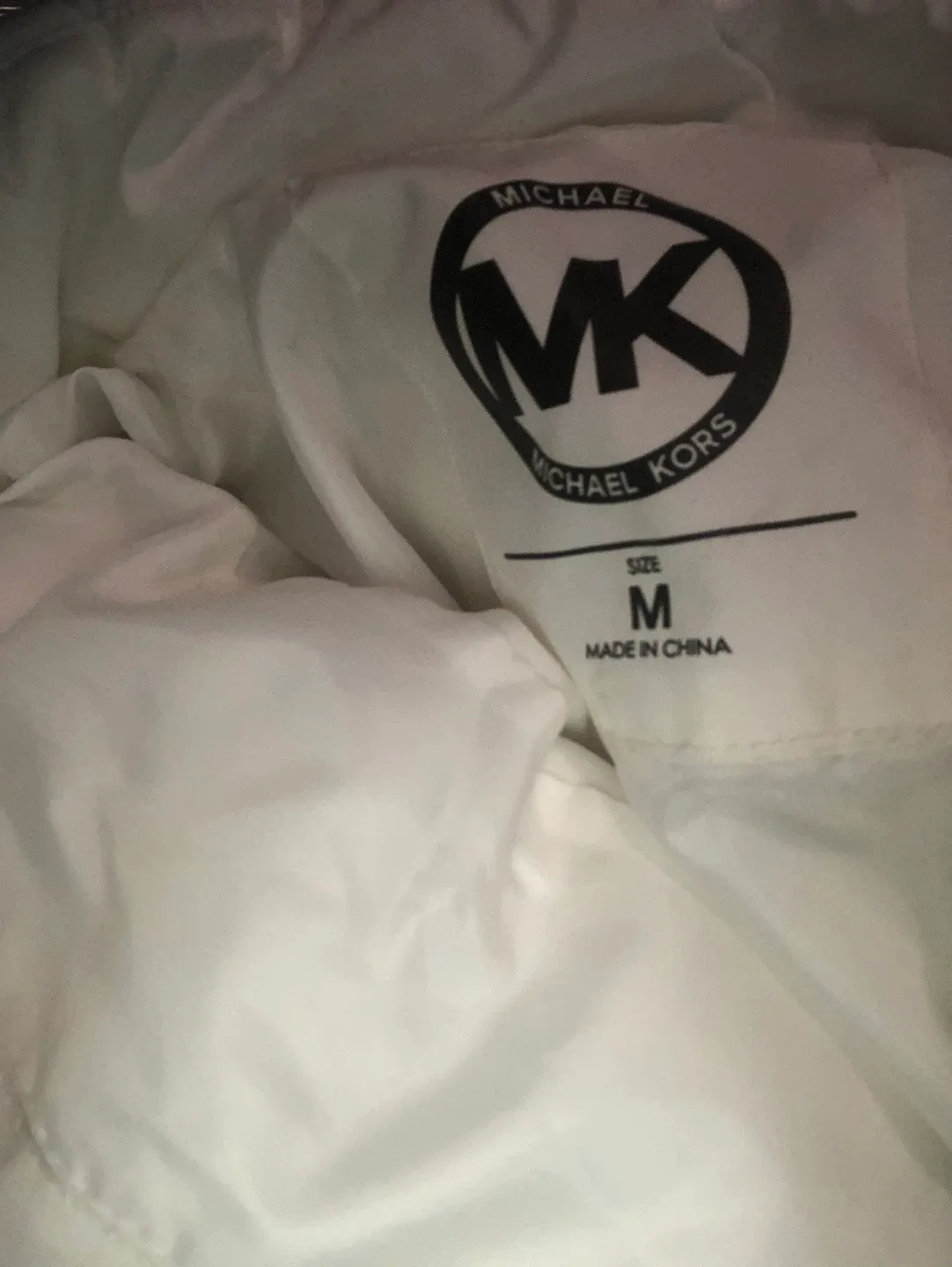 Michael Kors Puffer Jacket - White - Size M