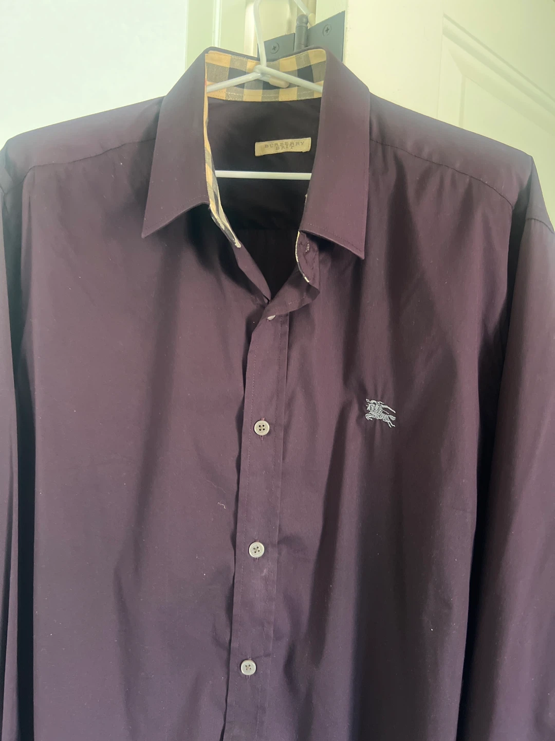 Burberry Men's Dress Shirt - Burgundy - XL - photo 2