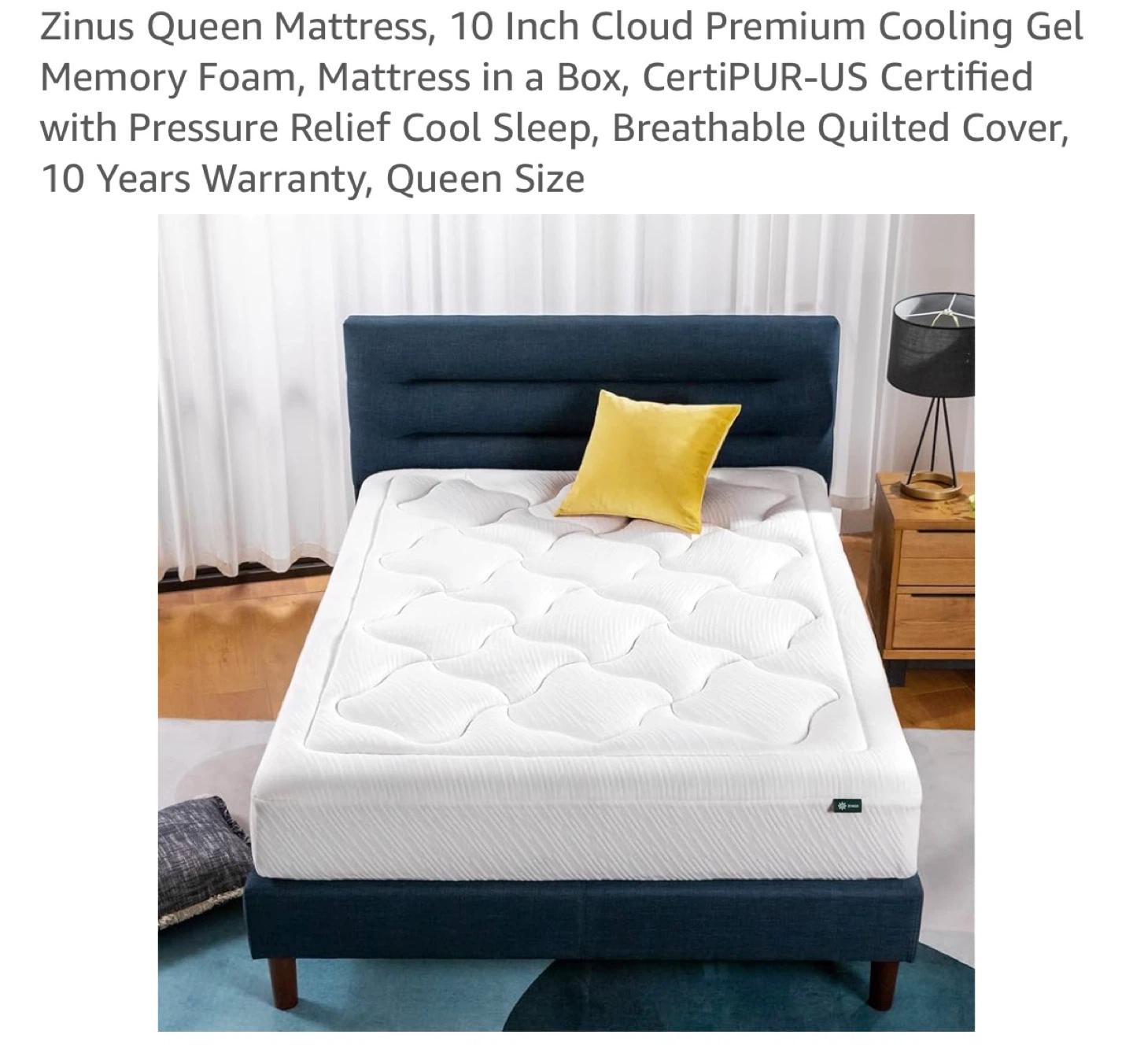 Zinus Queen Mattress - 10inches