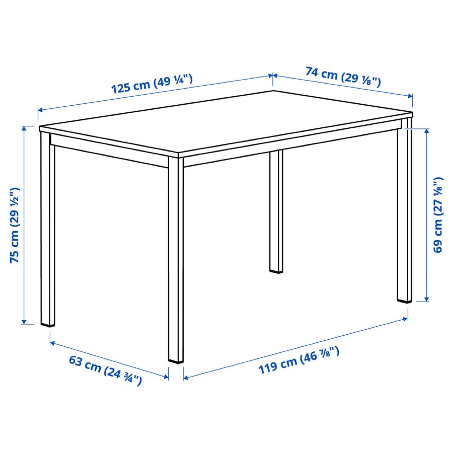 IKEA White Dining Table - photo 2