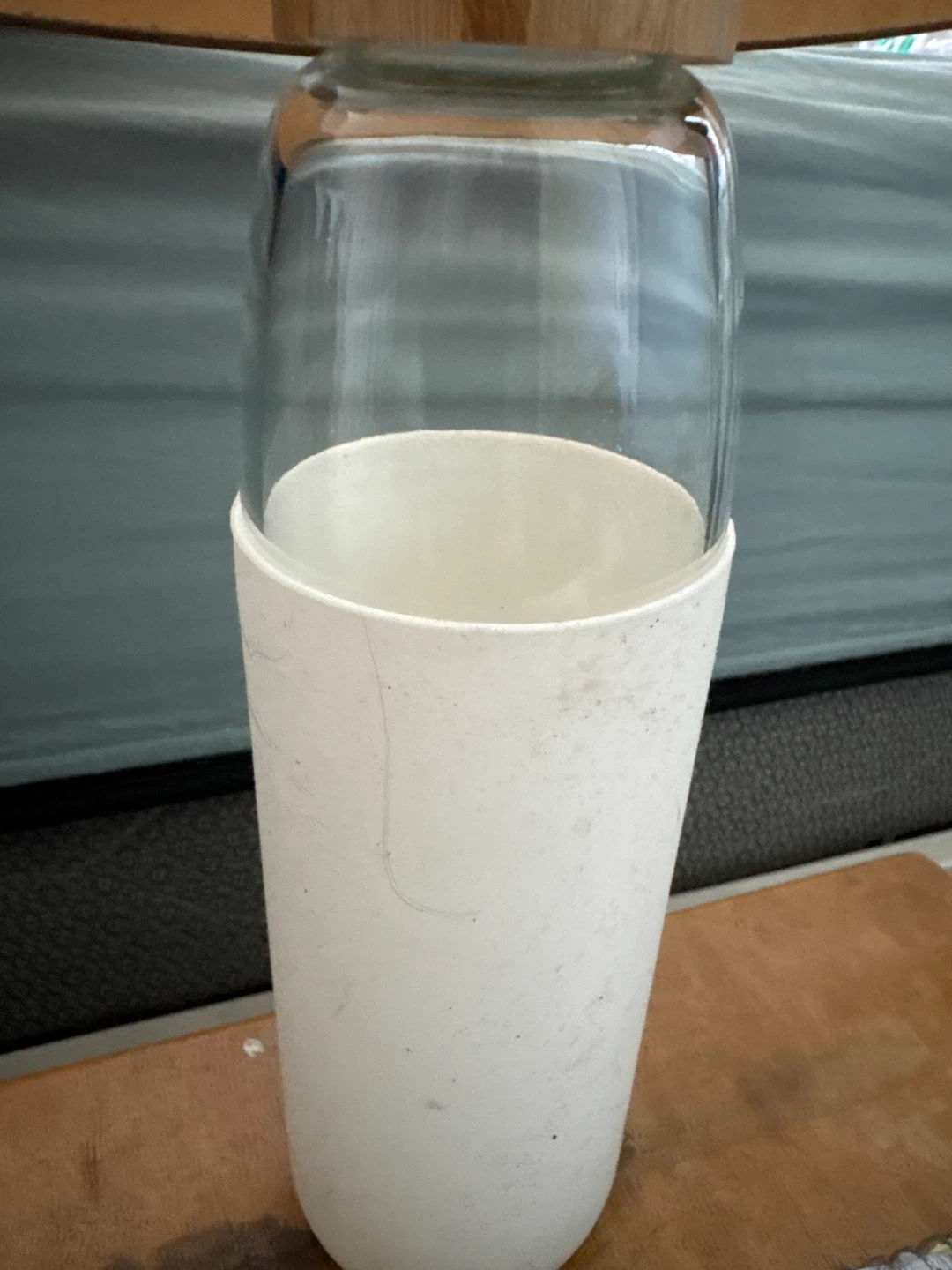 Glass water bottle  it’s free first come first serve