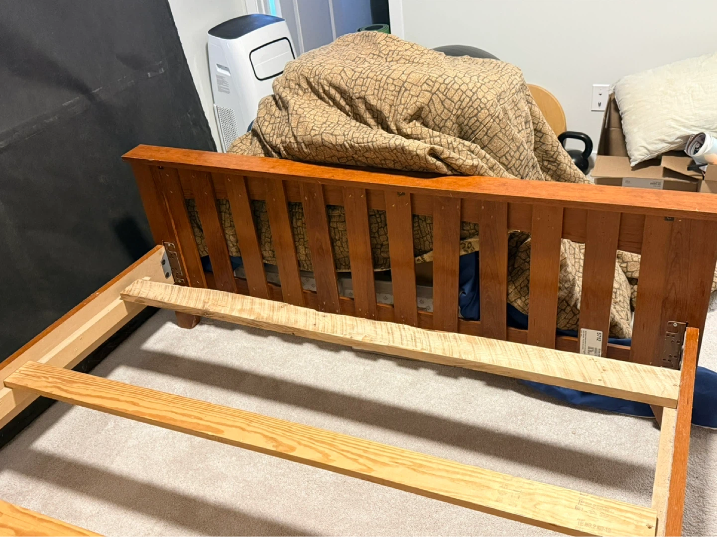 Wooden Headboard and Bed Frame - photo 3