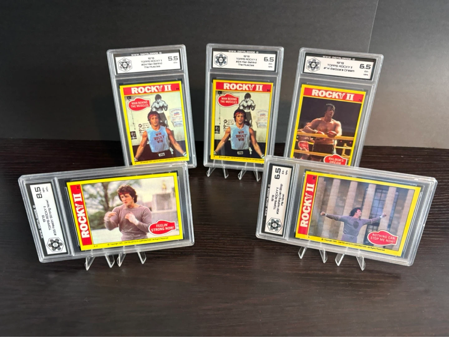 1979 Rocky II Graded Trading Cards | Sylvester Stallone