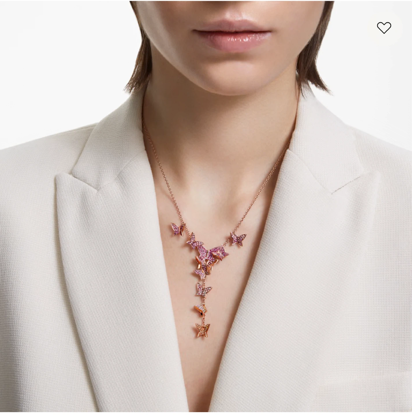 Swarovski Pink Butterfly Necklace - photo 2