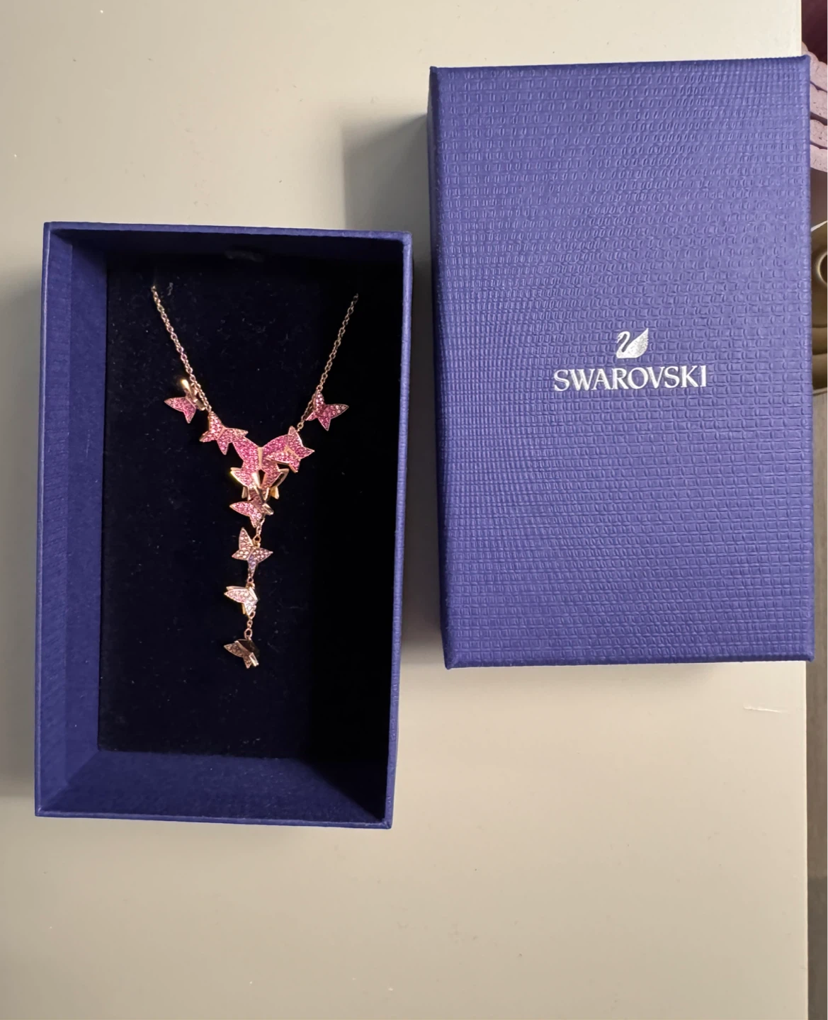 Swarovski Pink Butterfly Necklace - photo 4