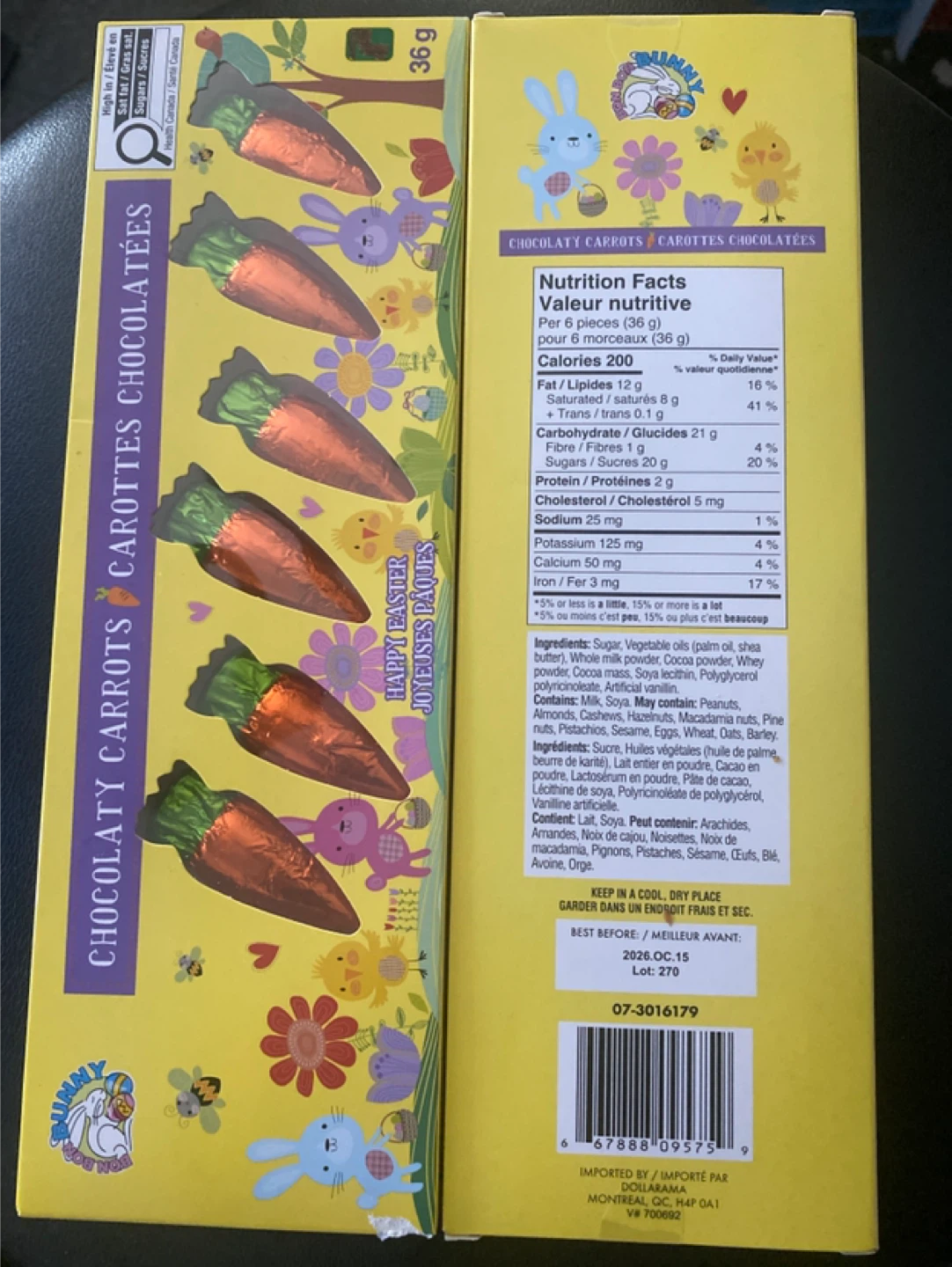 Two Packs of Easter Chocolate Carrots ⚽️ by Bon Bon Bunny