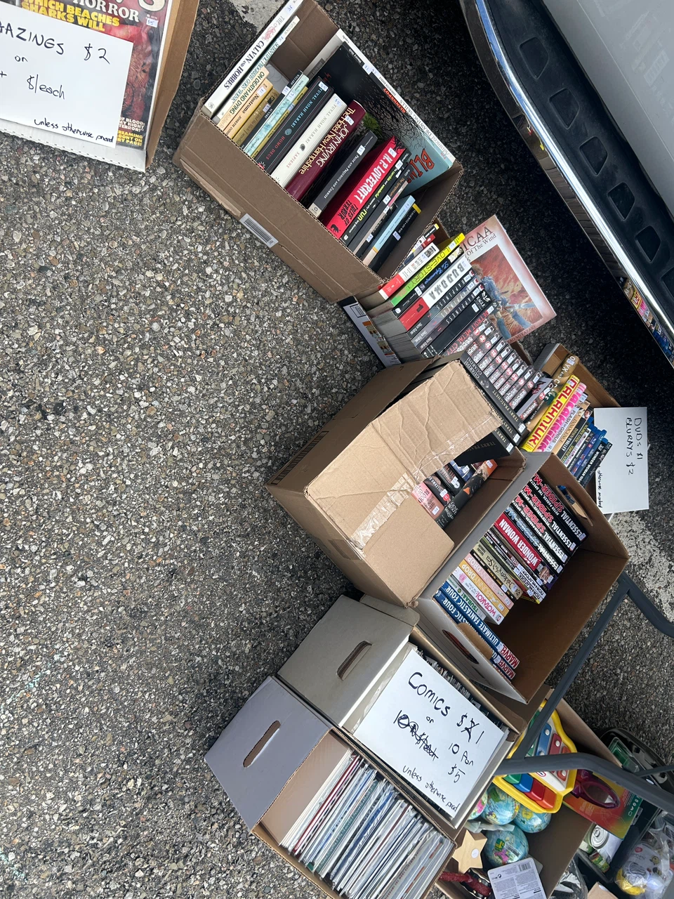 Comics, games, magazines, books at Glen Abbey United Church!