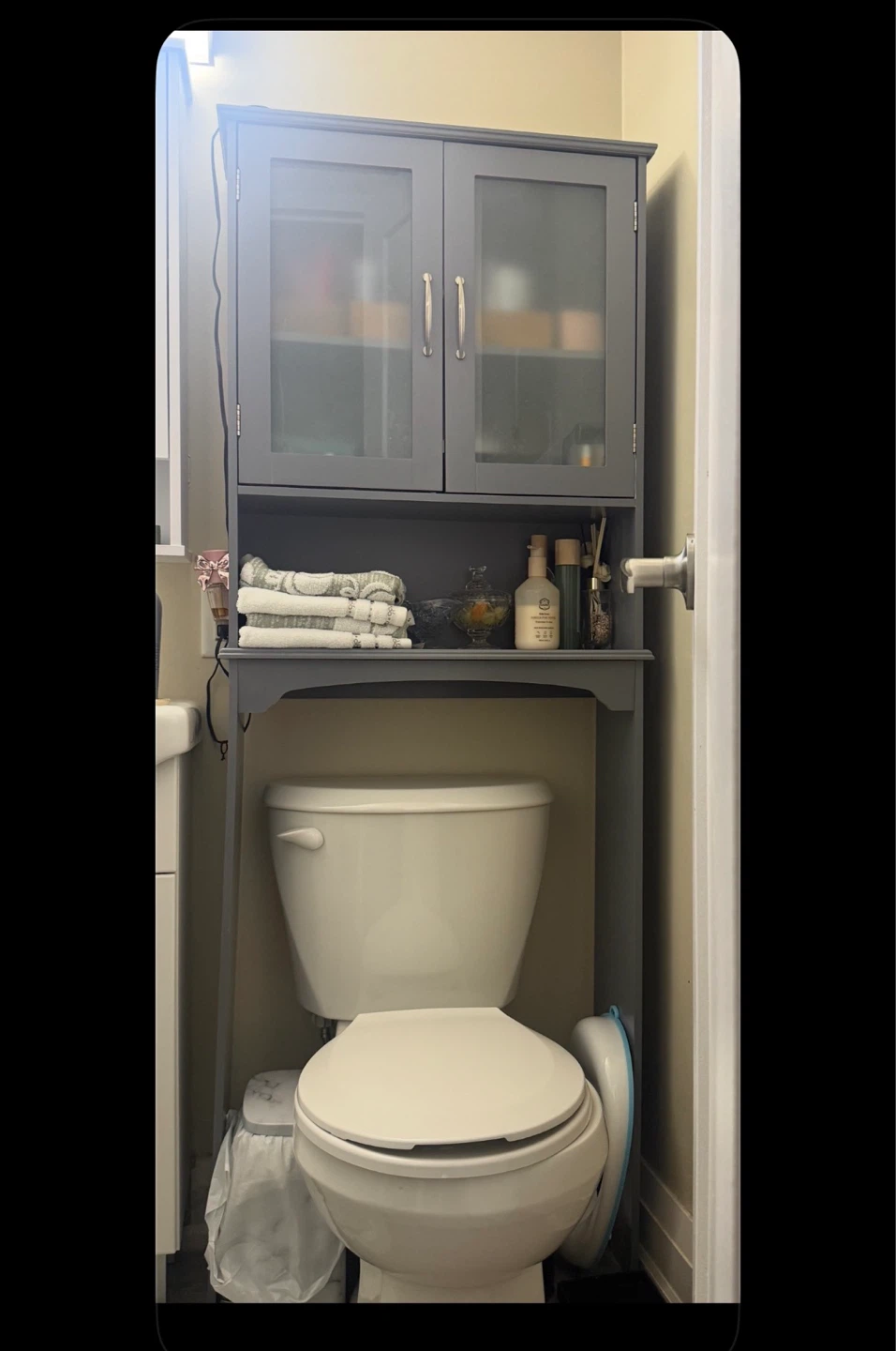 Toilet Storage Cabinet( free Ladder Shelf and robot vacuum)