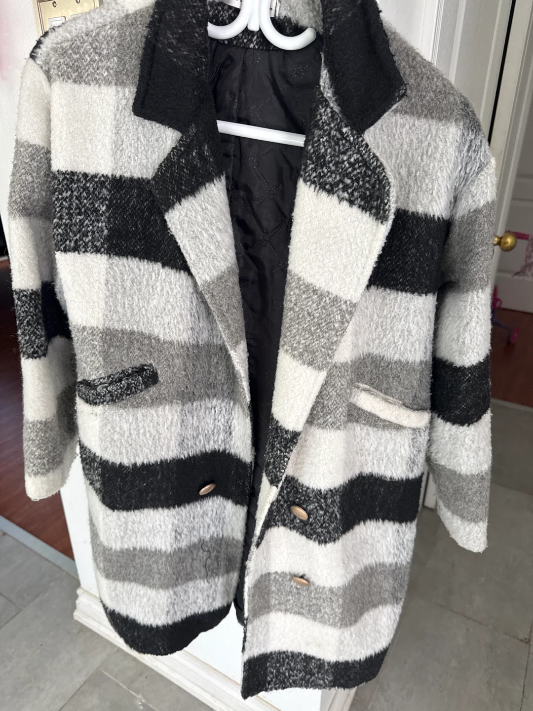 Black and white plaid blazer - photo 3