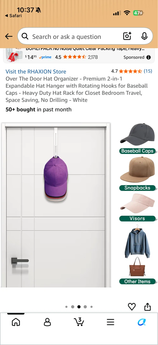 Over The Door Hat Organizer - Set of 2 - photo 2