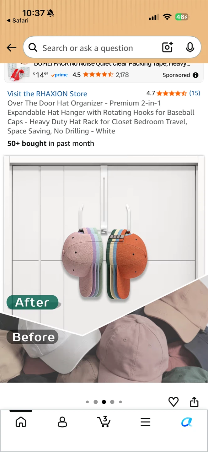 Over The Door Hat Organizer - Set of 2