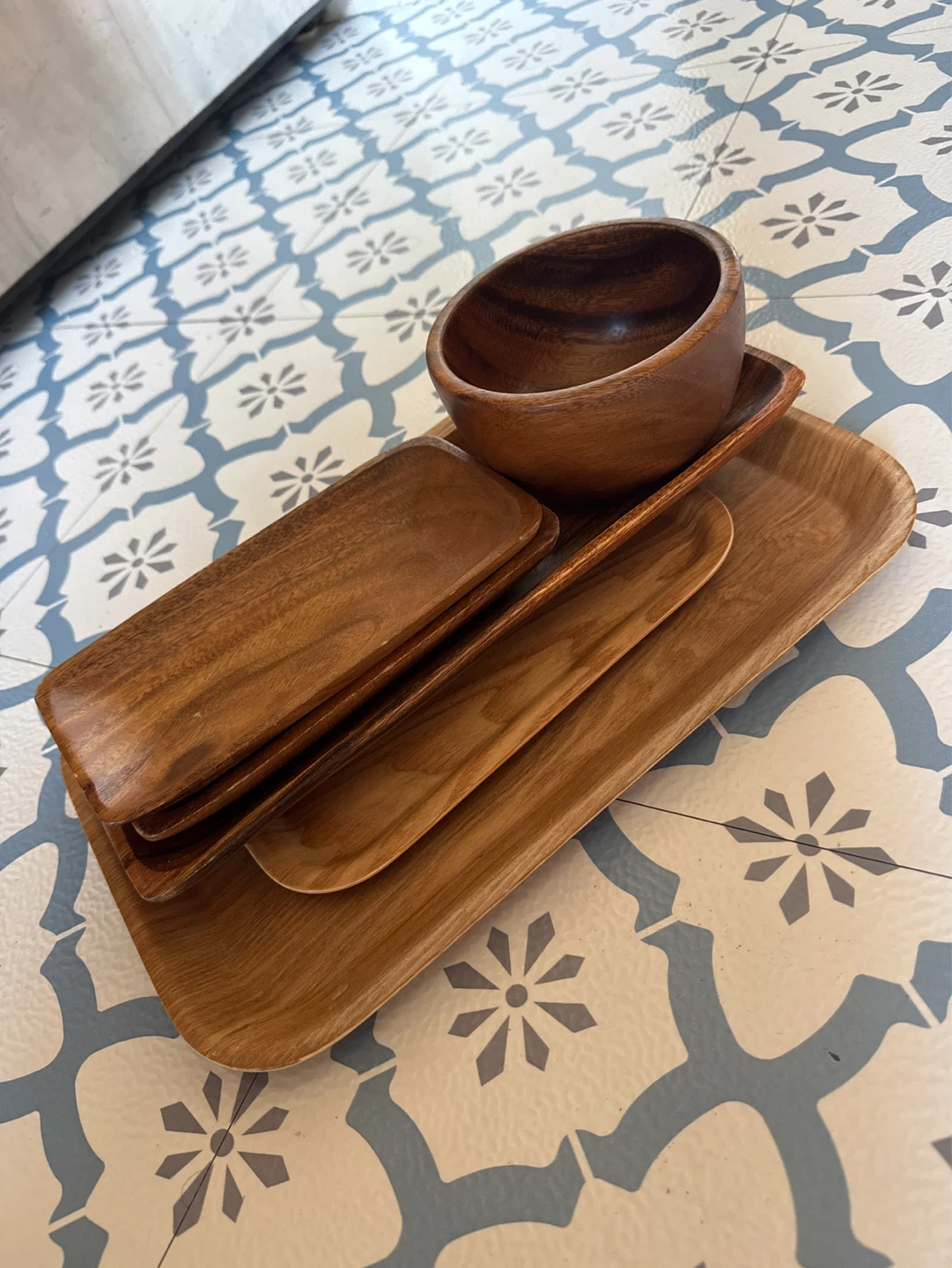 Wooden Serving Trays and Bowl Set - photo 2