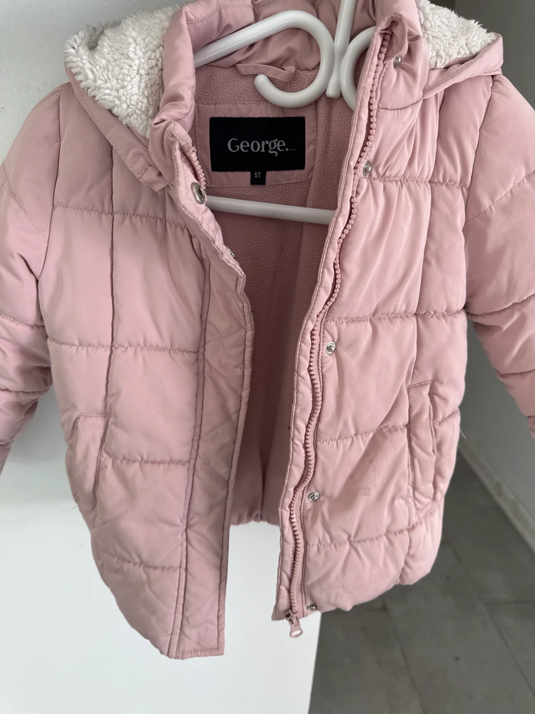 George. Pink Puffer Jacket - Size 5T - photo 2