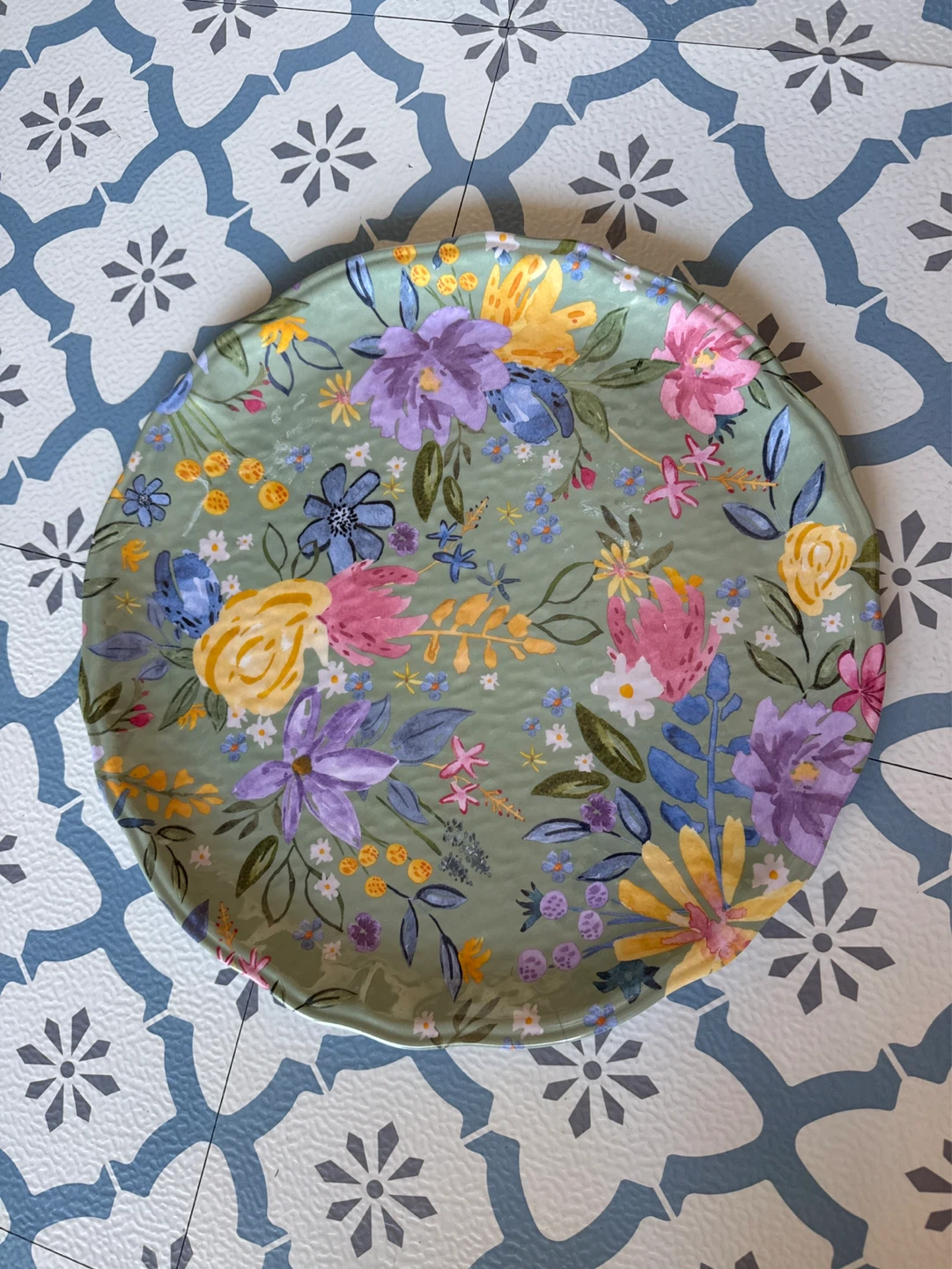 Decorative Floral Platter