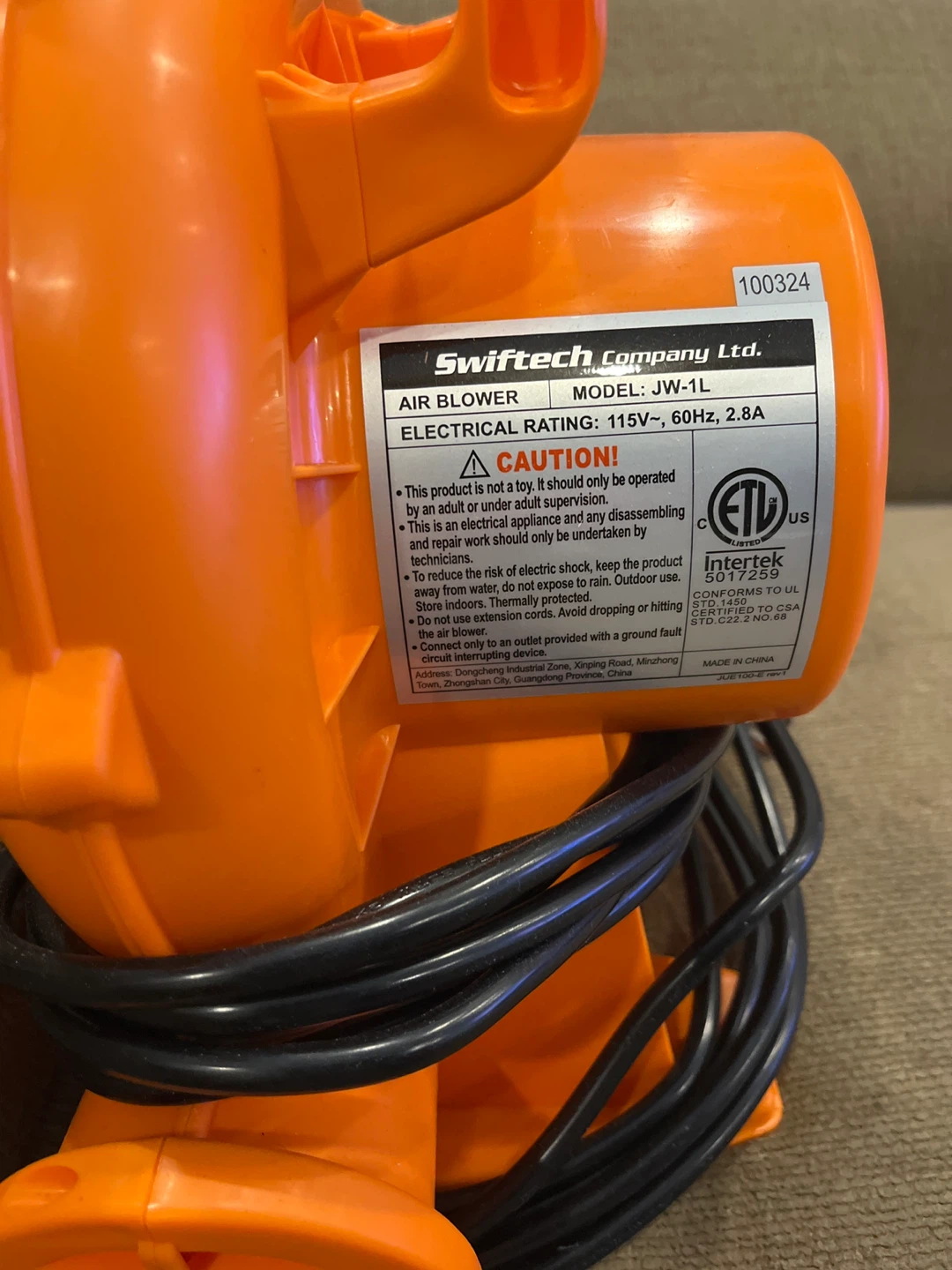 ⚽️Swiftech Company Ltd. JW-1L Air Blower - photo 3