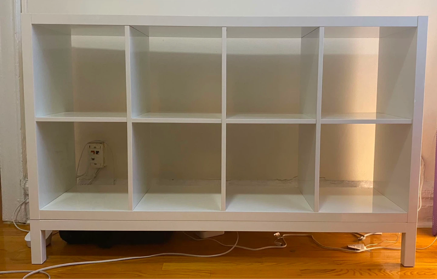 White 8-Cube Storage Shelf