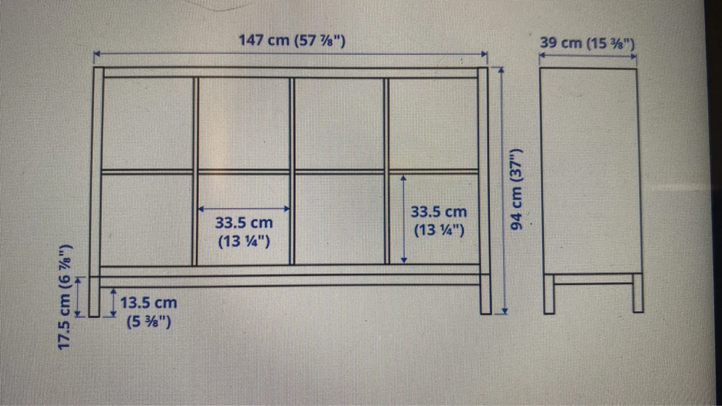 White 8-Cube Storage Shelf - photo 4
