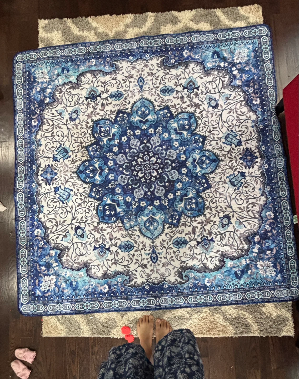 Blue Medallion area mat