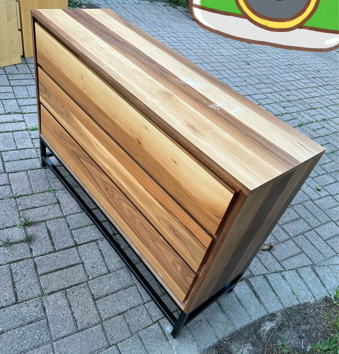 Wooden Dresser with Metal Base Six Drawers - photo 3
