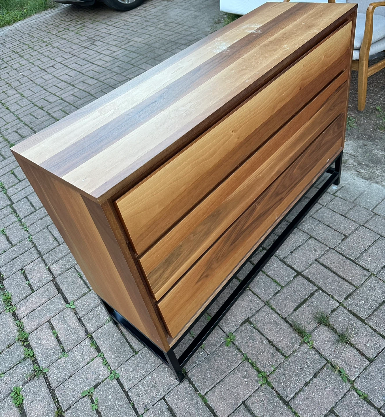 Wooden Dresser with Metal Base Six Drawers - photo 2