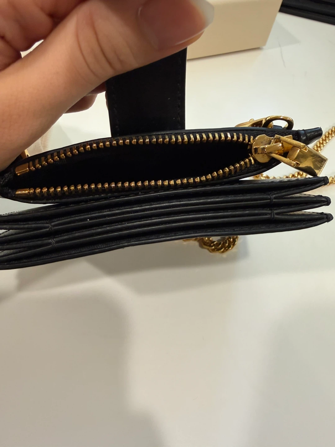 Bally Black Leather Wallet with Gold Chain - photo 4
