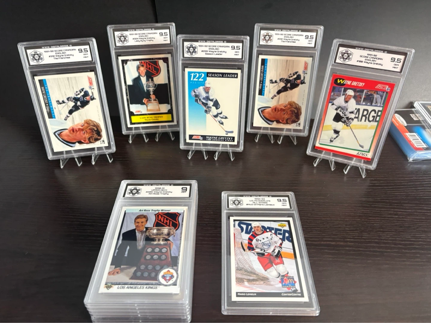 Wayne Gretzky & Mario Lemieux Graded Hockey Cards - photo 2