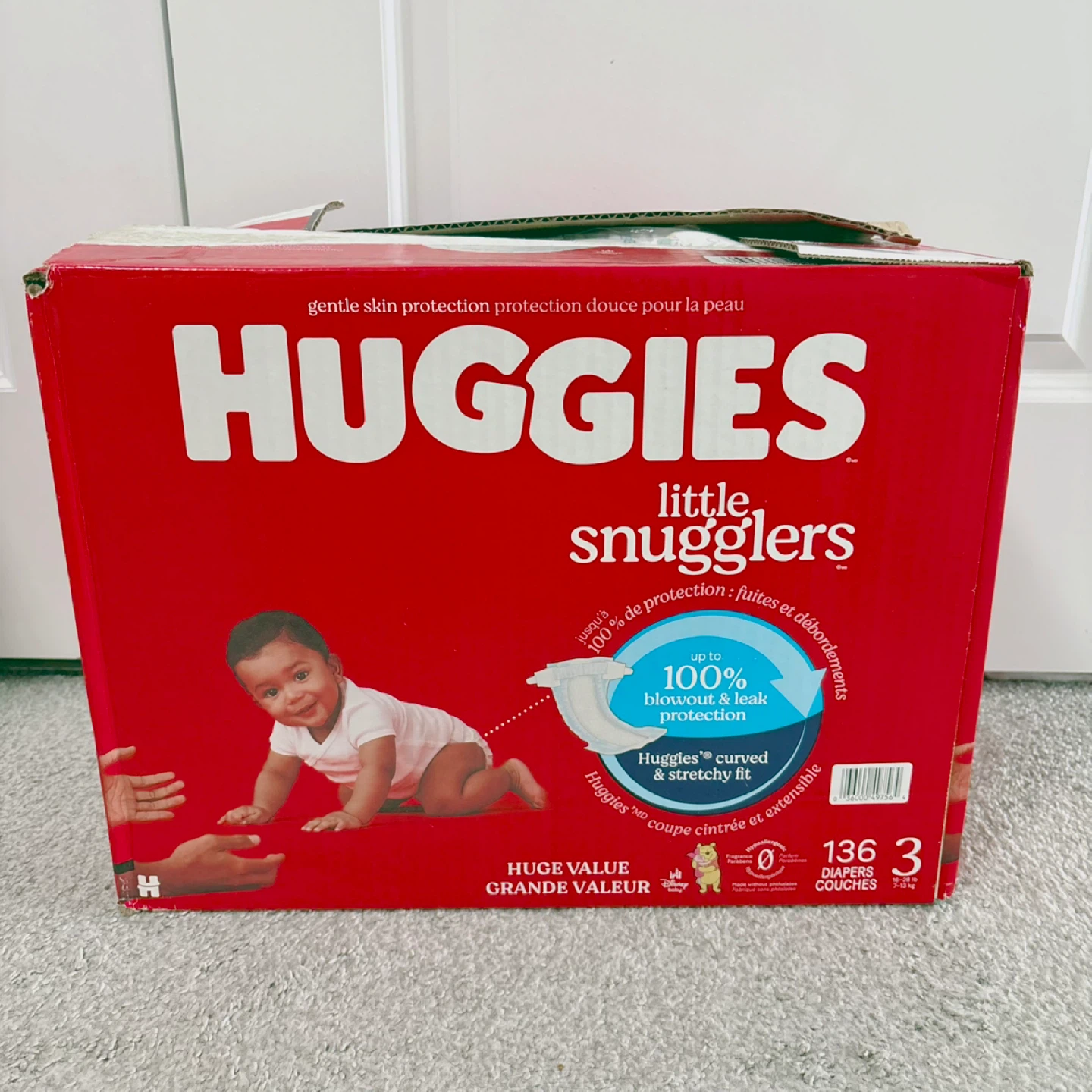 Huggies Little Snugglers Size 3 Diapers (total 141) ⚽️