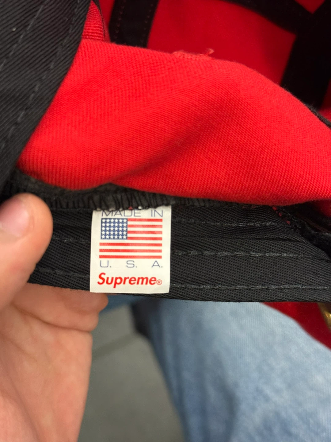 Supreme Red 5-Panel Cap - photo 4