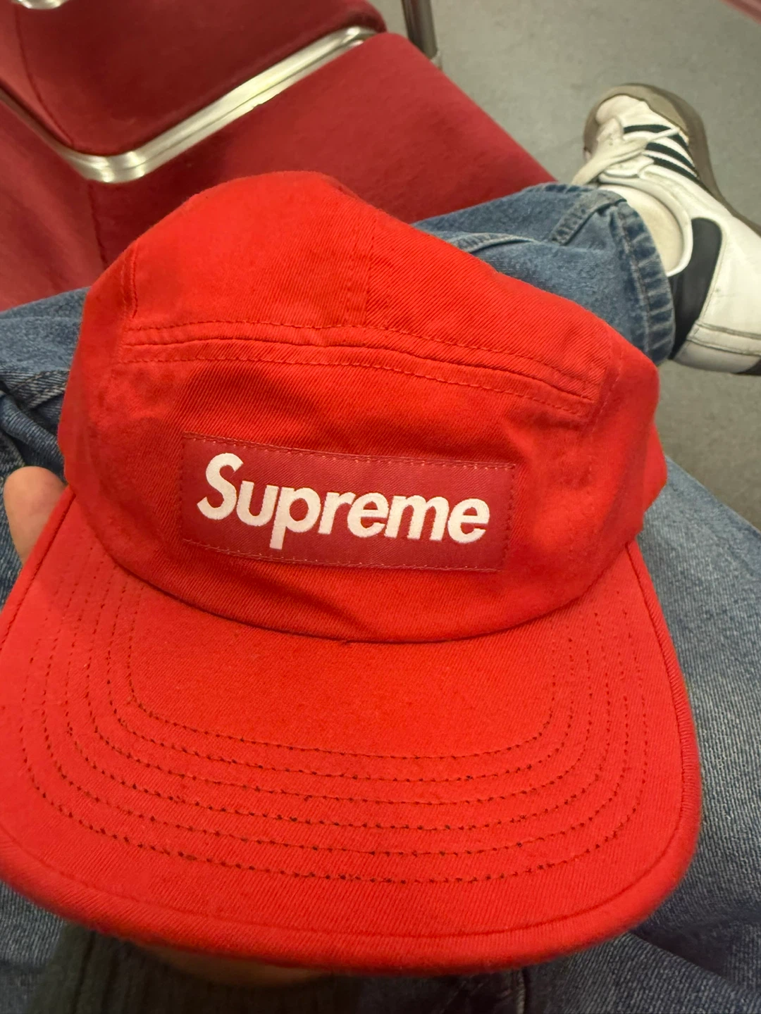 Supreme Red 5-Panel Cap