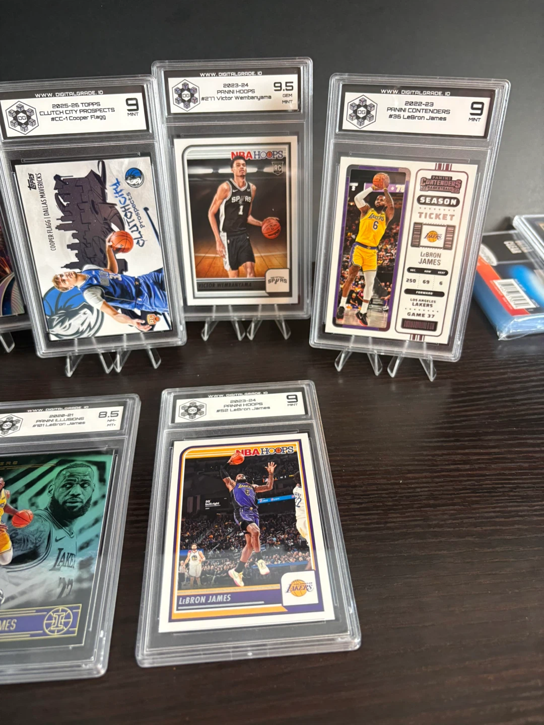 Wembanyama RC 9.5, Cooper Flagg, James & Lowry Graded Cards - photo 3