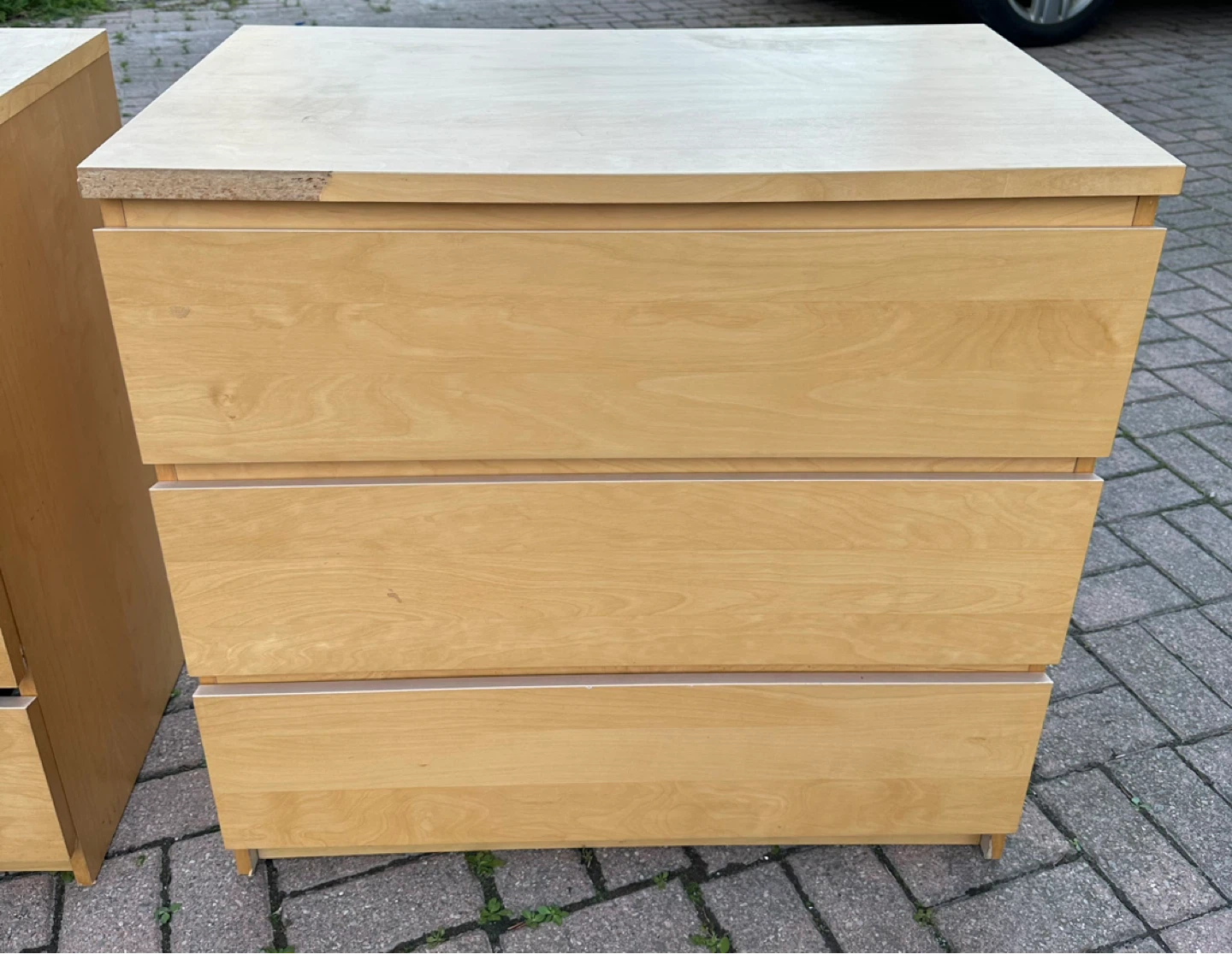 IKEA MALM 3-Drawer Chest (Birch Effect)