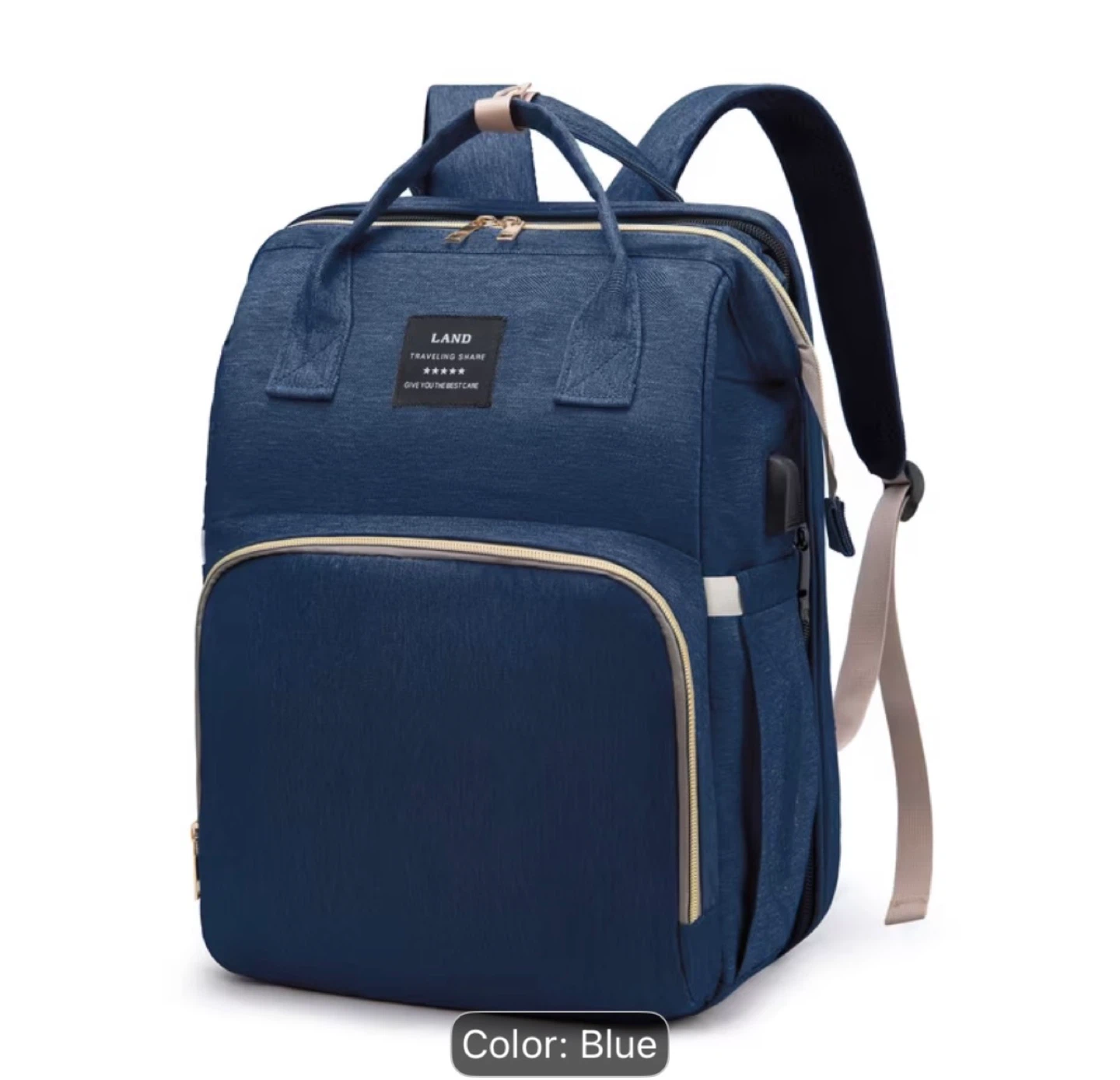 LAND Diaper Bag Backpack with Built-in Bed