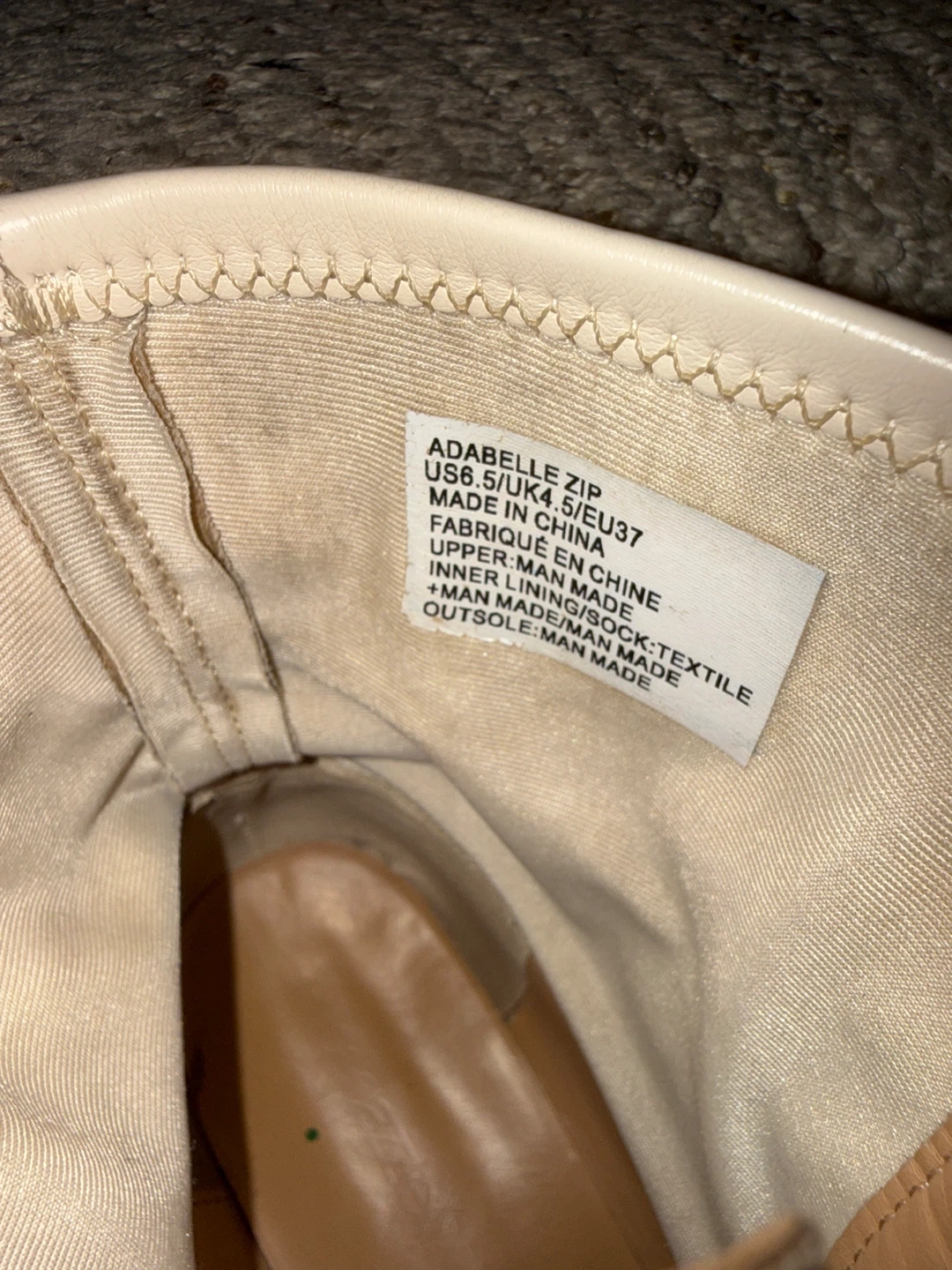 White "Adabelle Zip" Boots US 6.5 - photo 2
