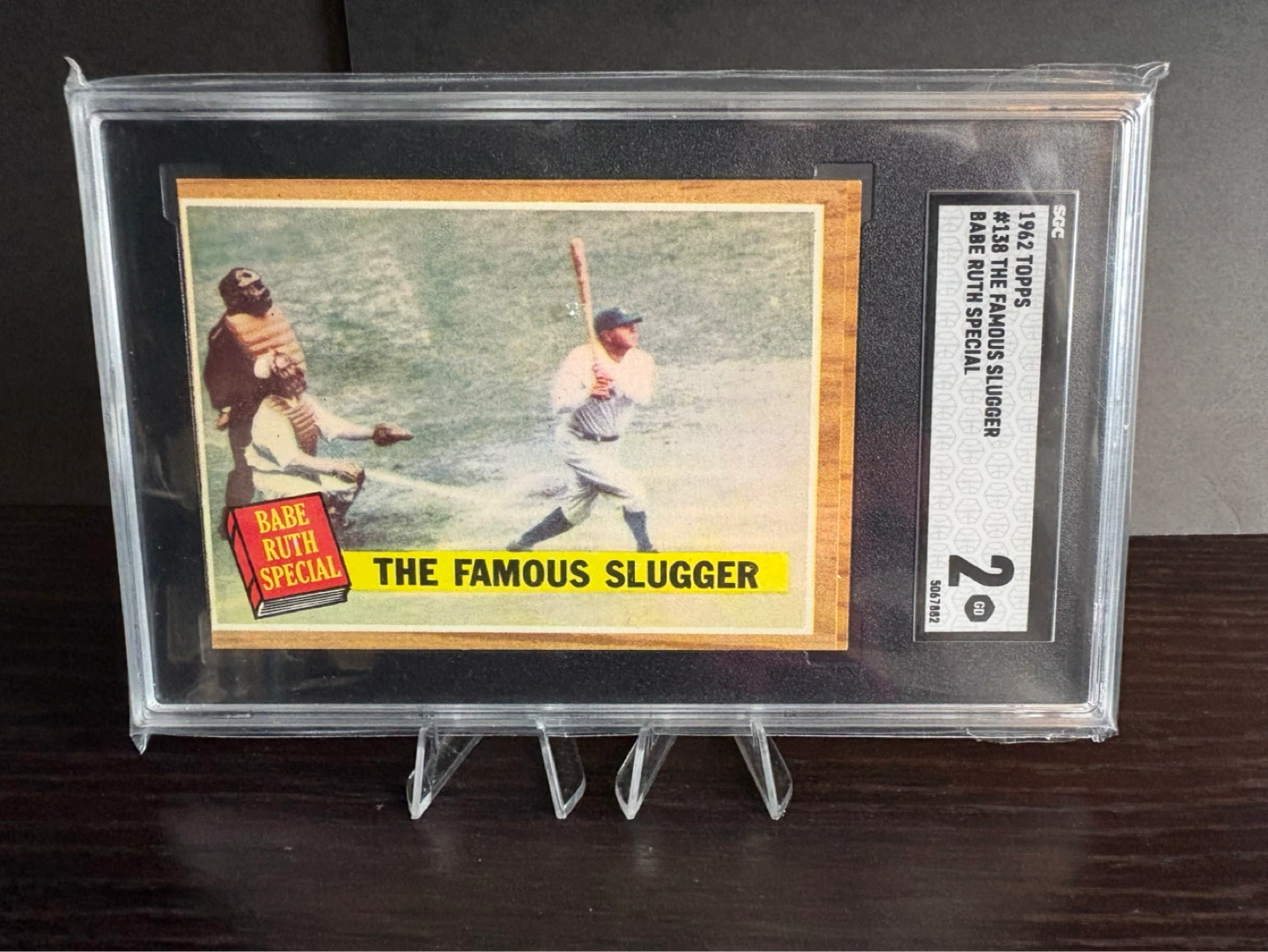 1962 Topps #138 Babe Ruth  "The Famous Slugger" Baseball Card